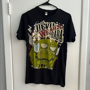 The Devil Wears Prada Black Graphic Tee with Monster Design